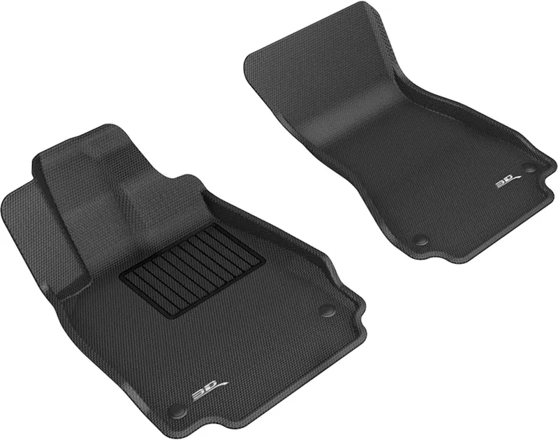 3D MAXpider Kagu 1st Row Floormat For 12-18 Audi A6 / A7 / S6 / S7 / RS7 - Black